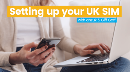 Setting up your UK SIM with anzuk & Giff Gaff